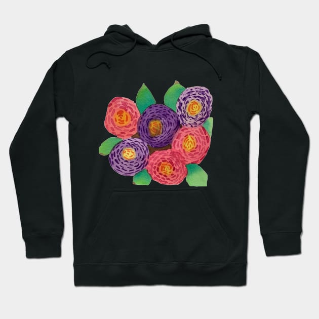 Beautiful flower arrangement with leaves surrounding Hoodie by Annalisseart24